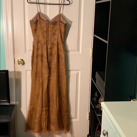 Custom Made Sequins Beaded Evening Gown - Picture 6 of 8